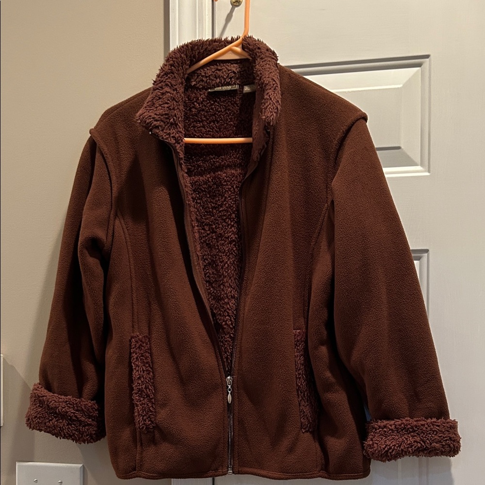 Jane Ashley Brown Fleece Jacket